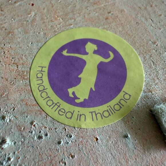 Handcrafted Thai Ceramic Vase With Leaf Relief Design - 7" Tall X 8" Wide - Mult - Picture 2 of 10